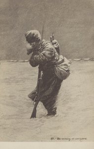 In Snow and Cold, 19th Century by Russian School
